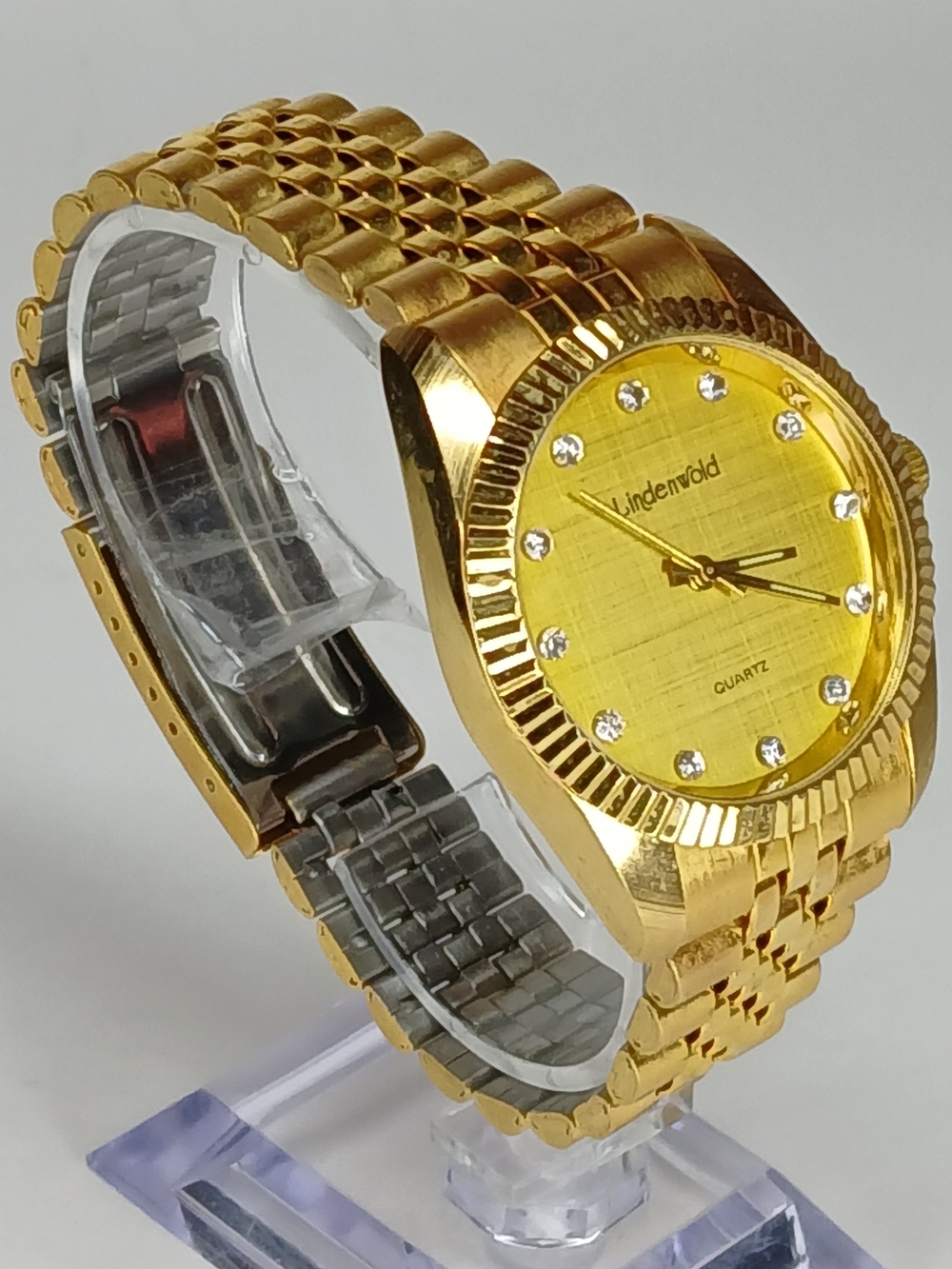 Linden Gold Men's Quartz Watch - Gold Dial & Bracelet